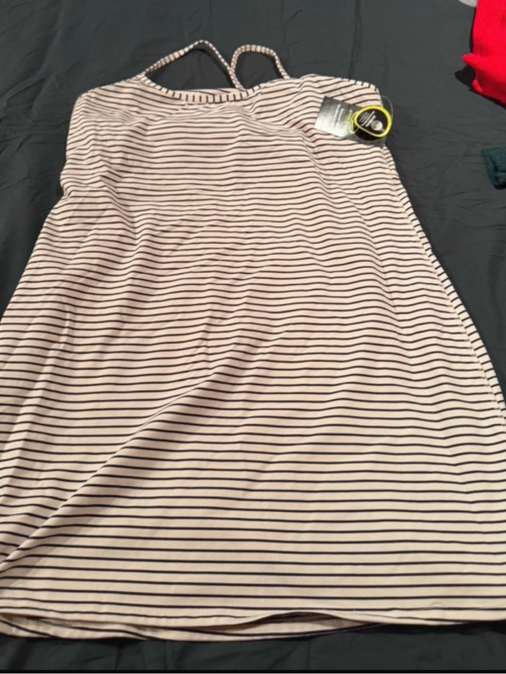 Striped Pink and Black Women's activewear Dress